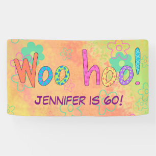 60e anniversaire WooHoo Nom Bannière personnalisée