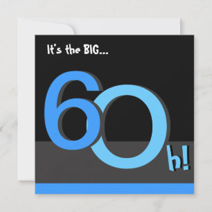 60e Big 6Oh! Invitation à la fête d'anniversaire -