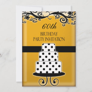60e fête d'anniversaire Invitation personnalisée