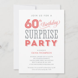 60e Invitations d'anniversaire surprises