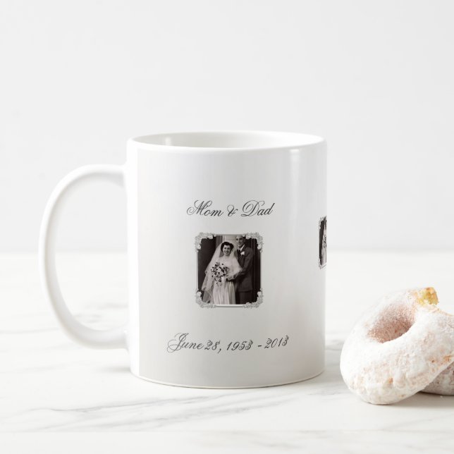 60ème anniversaire du Mariage Diamond Photo Mug (Avec donut)