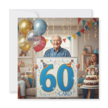 60ème Grand-père drôle avec des cartes d'anniversa