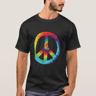 60er 70er 80er Hippie Peace Symbol Gefärbte Krawat T-Shirt