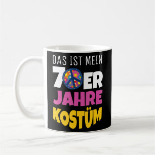60er 70er Flower Power Kostüm Frieden Retro Vintag Kaffeetasse