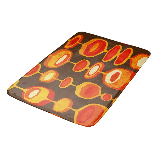 60er 70er retro bad mat - rug badematte (Schrägansicht)
