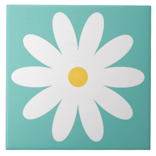 60er 70er Retro-Blumentafel Fliese