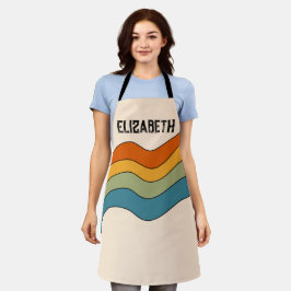 60er 70er Retro Streifen Schürze