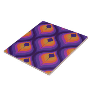 60er 70er Retromuster Keramik Fliese