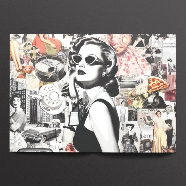 60er Abstrakt Collage Seidenpapier (Von Creator hochgeladen)