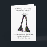 60er Bell Botoms Funny 65th Birthday Gruß Karte<br><div class="desc">Die Sechziger. Sie mussten dort sein. Für den 65-jährigen Geburtstagsmensch in Ihrem Leben,  das war,  ist unsere Karte ein garantiert Lächelmacher. Um lustigere,  anpassbare Geburtstagskarten zu sehen,  klicken Sie auf den Link Zigglets@Zazzle.</div>