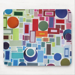 60er Disco Retro Mosaik Collage Abstrakt Mousepad