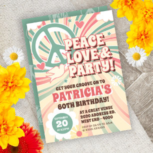 60er Hippie Party Einladung