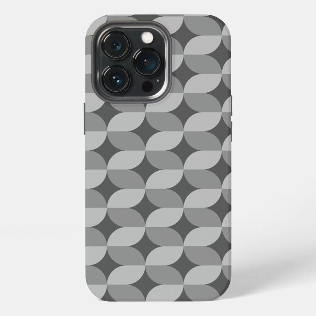 60er Jahre Mono Muster iPhone 13 Pro Hülle (Hinten)