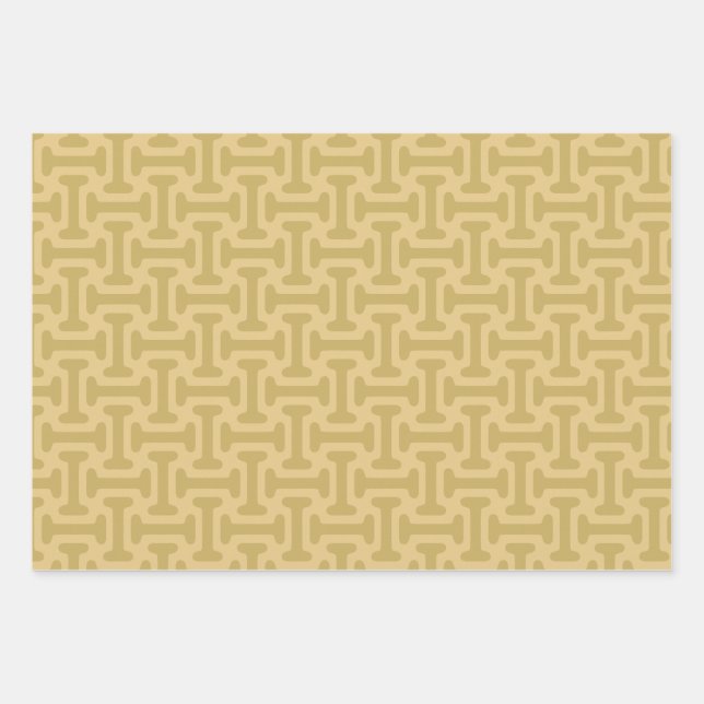 60er-Jahre Papiermuster Geschenkpapier Set (Vorderseite)