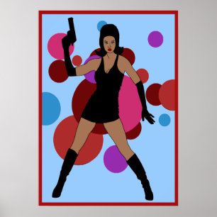60er Jahre Spionage Mädchen Poster