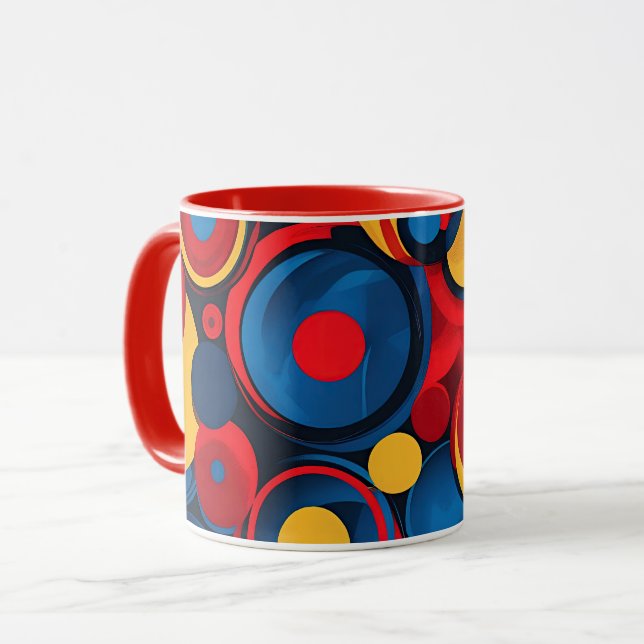 60er Mod Abstrakt Tasse (Vorderseite Links)