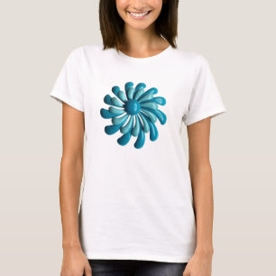 60er MOD Blue Hippie Daisy Blume Trendy Fashion T-Shirt