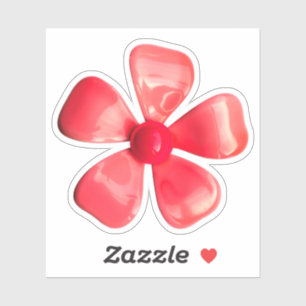 60er MOD Peach Daisy Blume Frühjahrsaufkleber Aufkleber