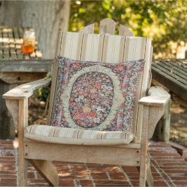 60er Persertürkische Blume Kilim Patio Kissen