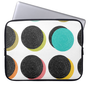 60er Polka Dots: Dekorativer Vintager Cheer. Laptopschutzhülle