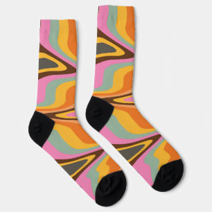 60er Retro Tye Die 70er Hippy Socken