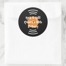 60er Rock & Roll Thema Geburtstagsfeier Runder Aufkleber