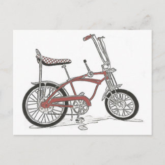 60er Schwinn Stingray Apple Krate Muscle Bike Postkarte