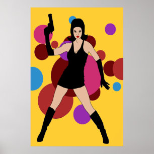 60er Spy Girl Poster