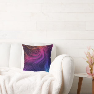 60er Vibe Circles & Wirbel Cooles Muster Kissen