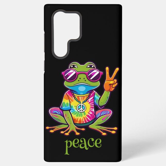 60s 70s Hippy Hippie Peace Frog Samsung Galaxy Hülle (Rückseite)