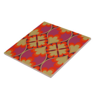 60s les années 70 rétro motif céramique carreaux