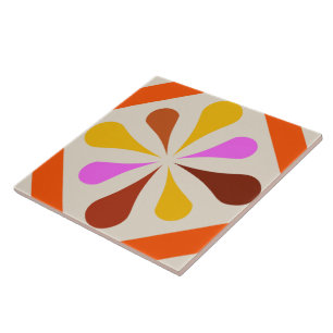 60s les années 70 rétro motif céramique carreaux
