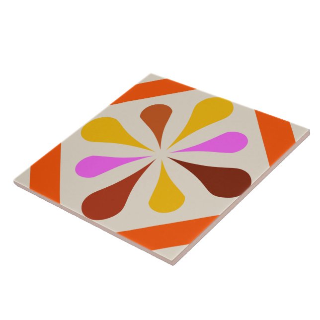 60s les années 70 rétro motif céramique carreaux (Côté)
