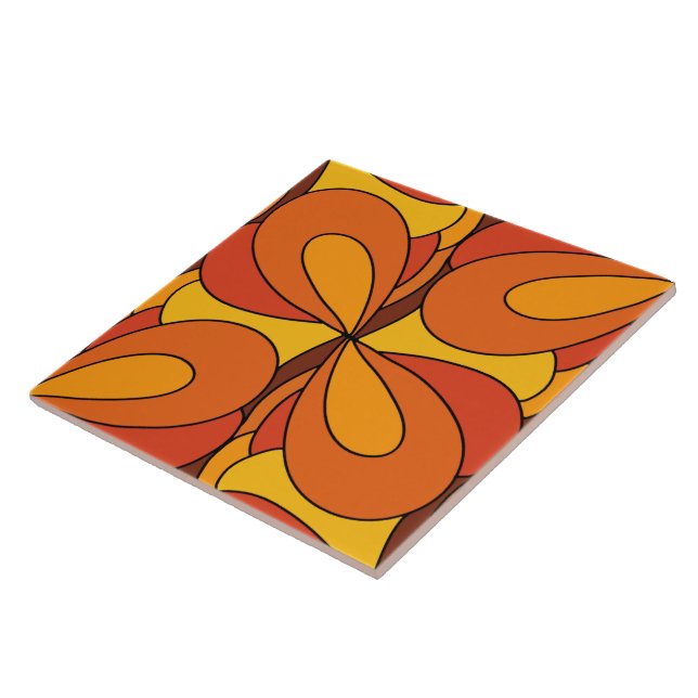 60s les années 70 rétro motif céramique carreaux (Côté)