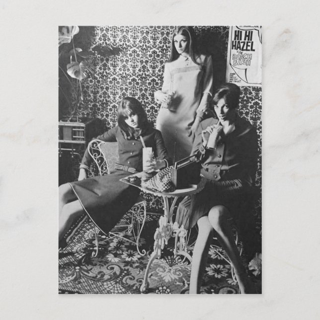 60's Milkshake Girls POSTCARD Postkarte (Vorderseite)