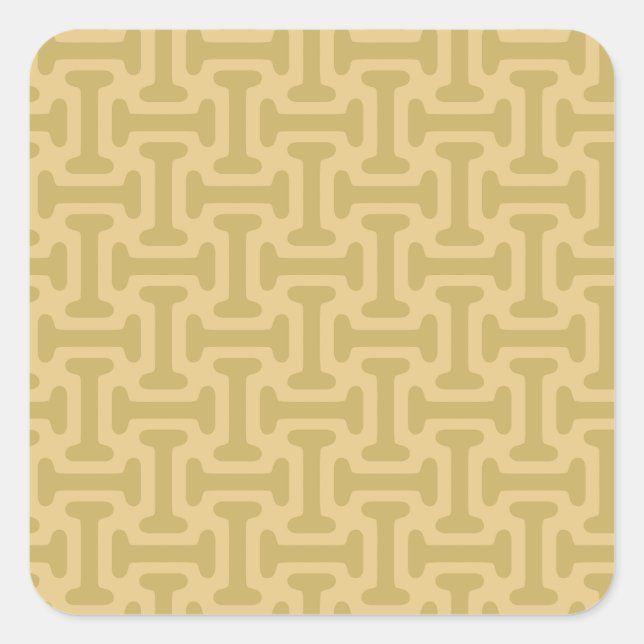 60s Paper Pattern Quadratischer Aufkleber (Vorderseite)