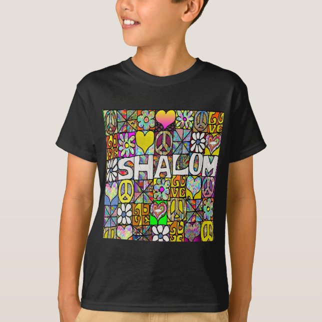 60s Psychedelic Shalom LOVE T-Shirt (Vorderseite)