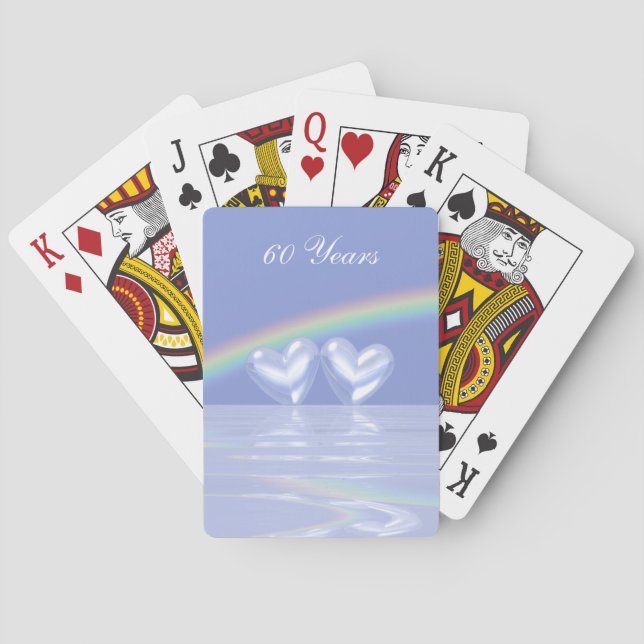 60th Anniversary Diamond Hearts Spielkarten (Rückseite)