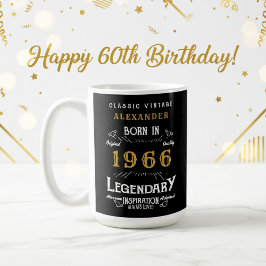 60th Birthday 1966 Legendary Retro Kaffeetasse