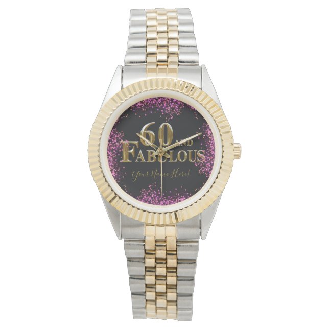60th Birthday Armbanduhr (Vorderseite)