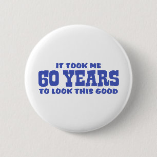60th Birthday Button