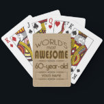 60th Birthday Celebration World Best Fabulous Spielkarten<br><div class="desc">Celebrate the milestone birthday of your favorite senior citizen with this fun gift reminding them of how fabulous they are. Customize with names,  initials or other text.</div>