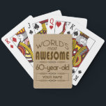 60th Birthday Celebration World Best Fabulous Spielkarten<br><div class="desc">Celebrate the milestone birthday of your favorite senior citizen with this fun gift reminding them of how fabulous they are. Customize with names,  initials or other text.</div>