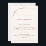 60th birthday ivory simple modern einladung<br><div class="desc">Celebrate a milestone in style with this elegant 60th birthday invitation in soft ivory. Designed for a sophisticated and memorable celebration, this invitation features a clean, modern layout with a delicate script detail and subtle heart accent for a feminine and timeless touch. Perfect for women celebrating their 60th birthday, this...</div>
