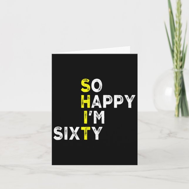 60th Birthday Man Woman 60 Years Bday Funny Gift Y Karte (Vorderseite)