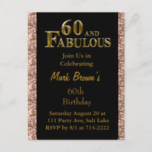 60th Birthday Postkarte