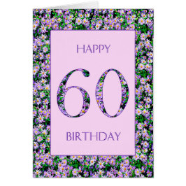 60th Birthday Purple Daisies