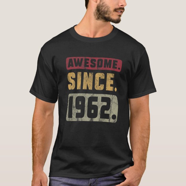 60Th Birthday Retro Graphic Tees Awesome Since 196 (Vorderseite)
