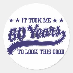 60th Birthday Runder Aufkleber
