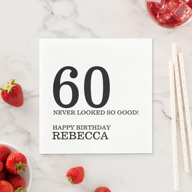60th Birthday Serviette (Beispiel)